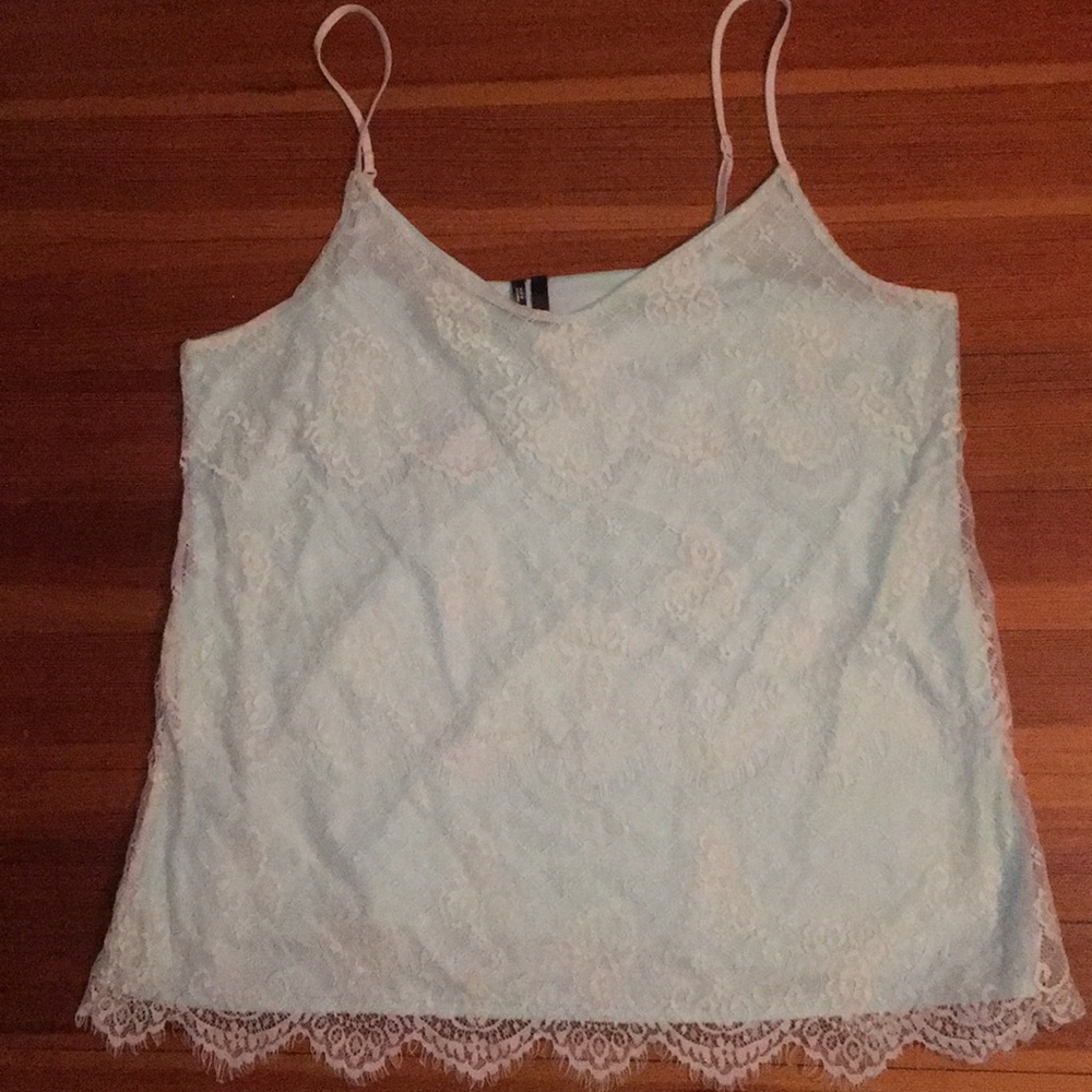 Light blue lace cami